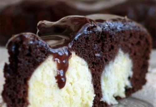 Csokoládés túrógombóc torta